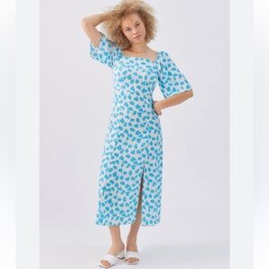 Blue Floral Dress XS Urban Outfitters